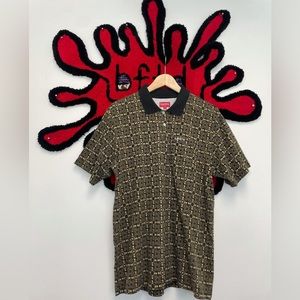 Supreme Gold Chains Collared Shirt